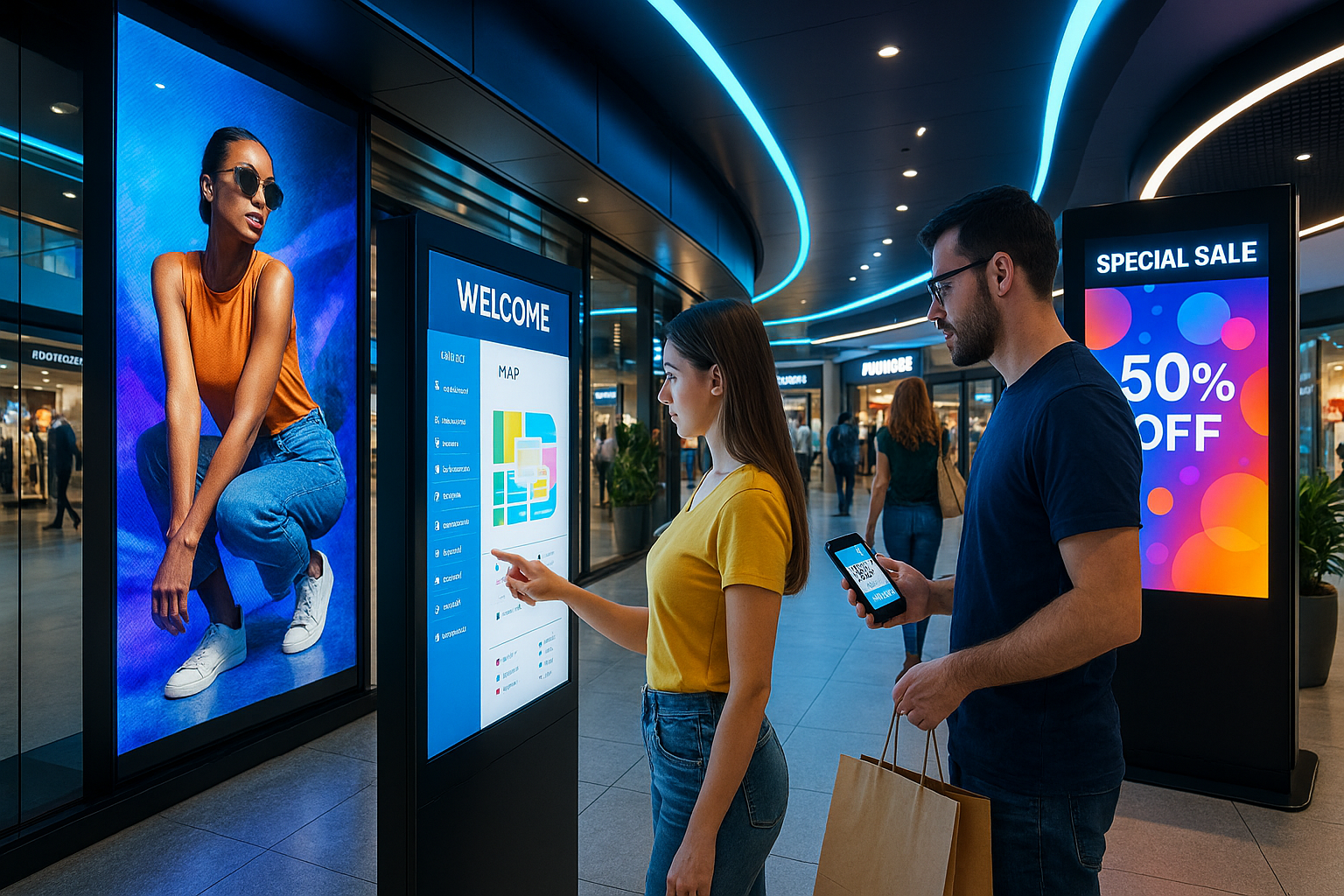 Centros Comerciales del Futuro: Señalización Digital e Interactiva